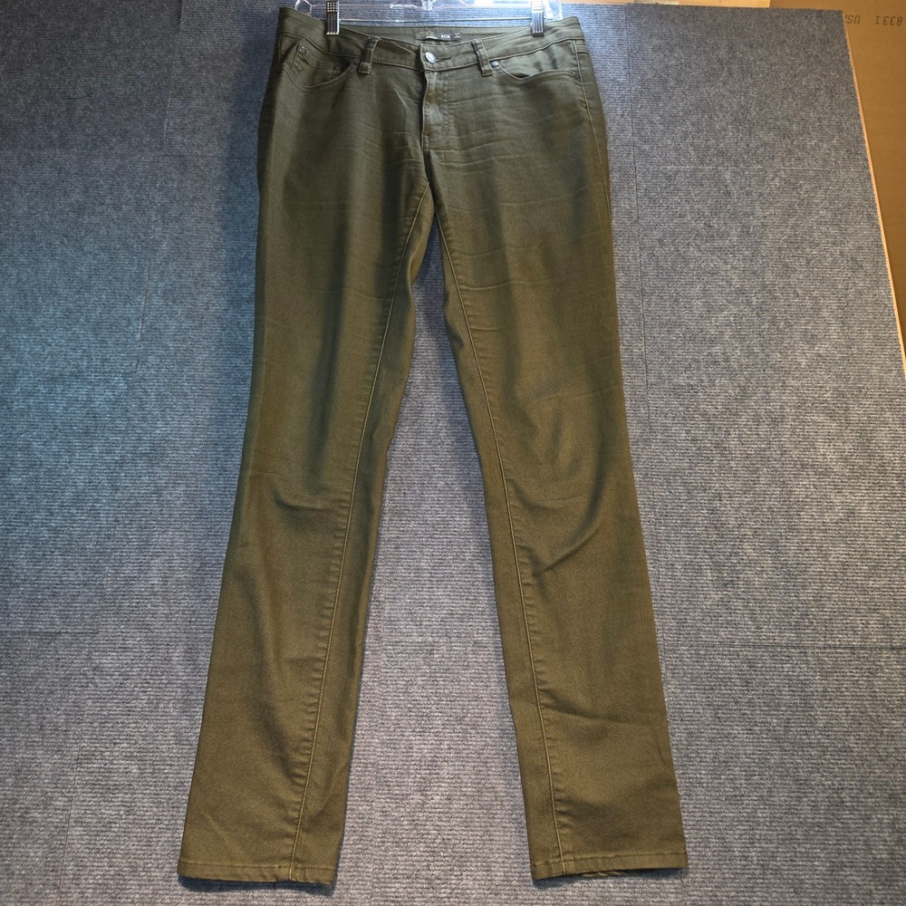 Prana Skinny Pants Women Size 8/29 Olive Green Good Organic Cotton Stretch